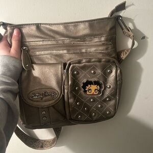 Betty Boop Bronze Crossbody Bag